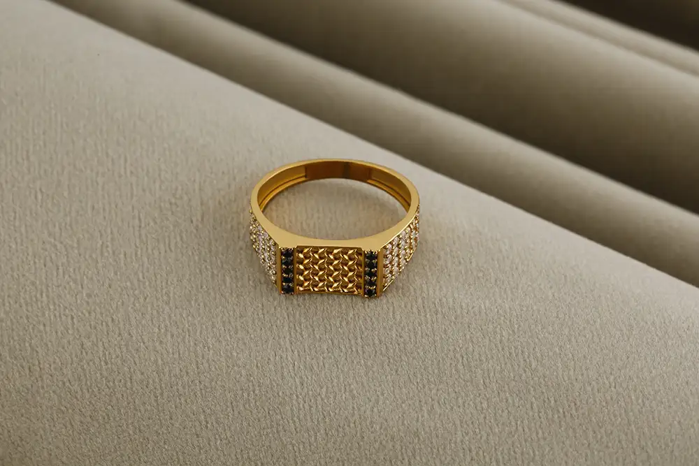 Men’s Gold Plated 925 Silver Ring VJ38